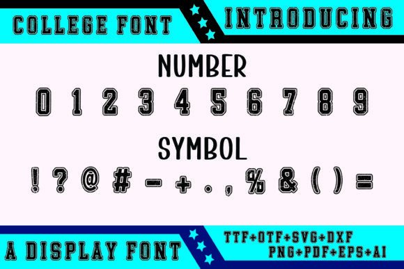 College Jersey Black Grunge Font - Preview 2