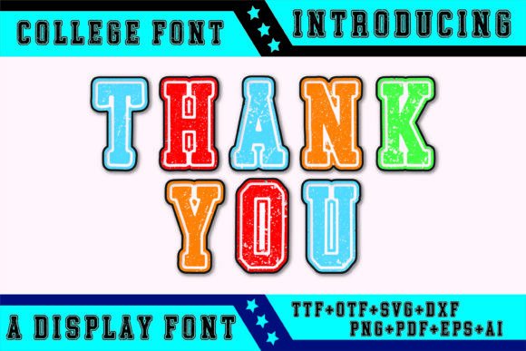 College Jersey Black Grunge Font - Preview 4