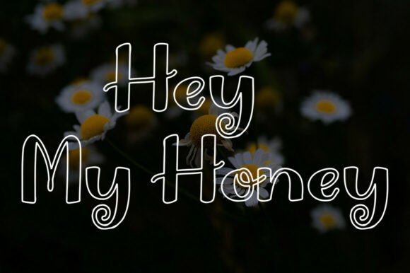 Curly Pop Font PNG with transparent background - Preview 3
