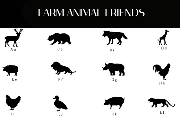 Farm Animal Friends Font PNG with transparent background - Preview 1