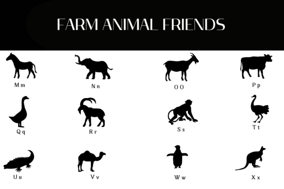 Farm Animal Friends Font PNG with transparent background - Preview 2