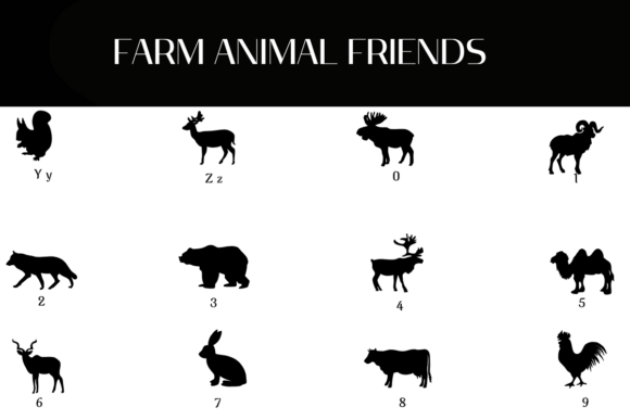 Farm Animal Friends Font PNG with transparent background - Preview 3