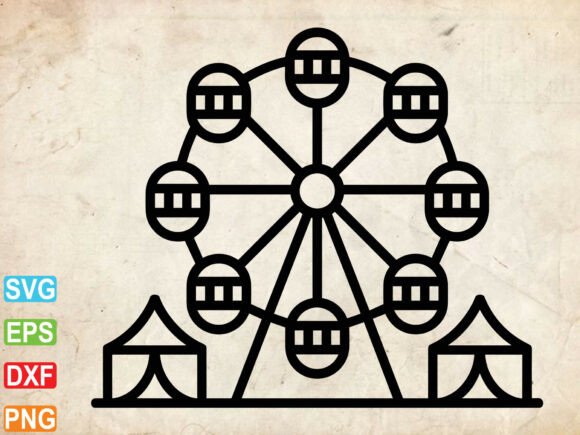 Ferris Wheel Svg,Ferris Wheel Silhouette