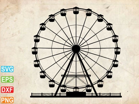Ferris Wheel Svg,Ferris Wheel Silhouette