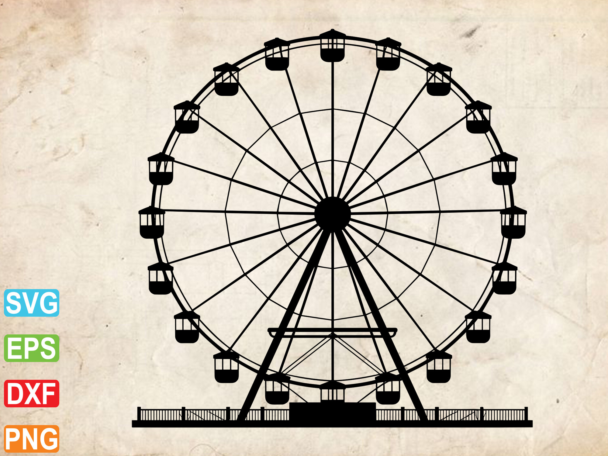 Ferris Wheel Svg,Ferris Wheel Silhouette