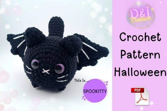 Halloween Bat-Wing Cat Crochet Pattern