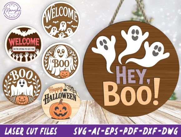 Halloween Round Sign SVG Bundle