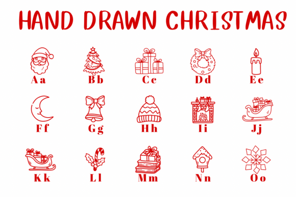 Hand Drawn Christmas Font - Preview 1