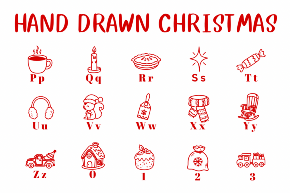 Hand Drawn Christmas Font - Preview 2