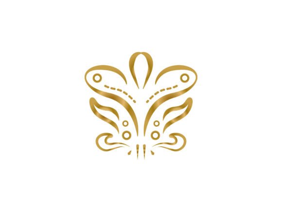 Luxury Vintage Gold Abstract Floral Art