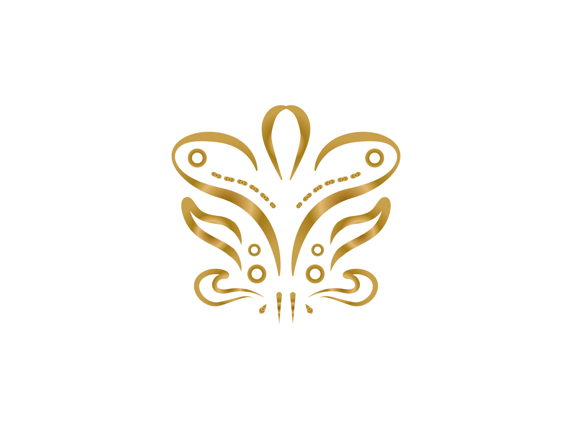 Luxury Vintage Gold Abstract Floral Art