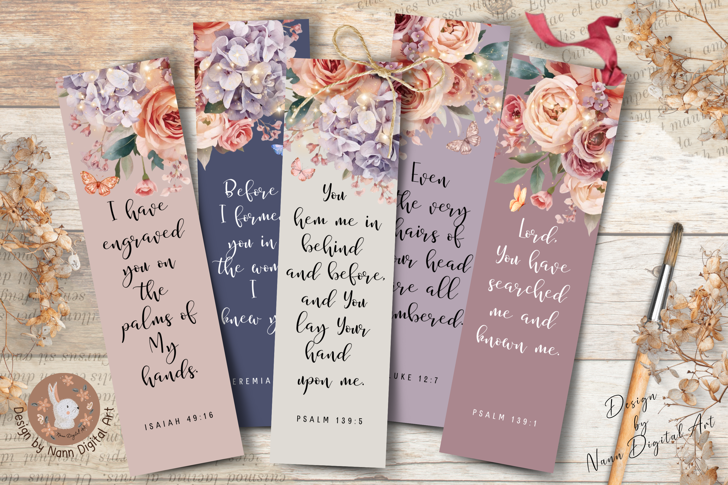 Printable Bible Verses Bookmark Set #555