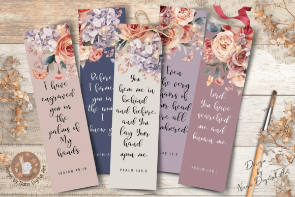 Printable Bible Verses Bookmark Set #555