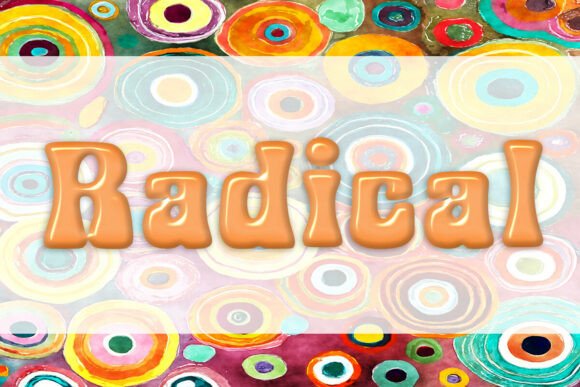 Radical Font PNG with transparent background - Preview 1