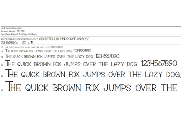 Revive Me Font PNG with transparent background - Preview 1
