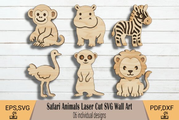 Safari Animals Laser Cut Svg Laser Cutting