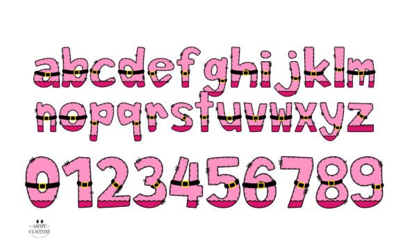 Santa Ho Ho Ho Pink Font PNG with transparent background - Preview 2