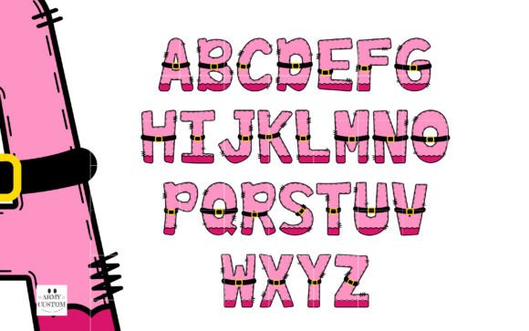 Santa Ho Ho Ho Pink Font PNG with transparent background - Preview 3