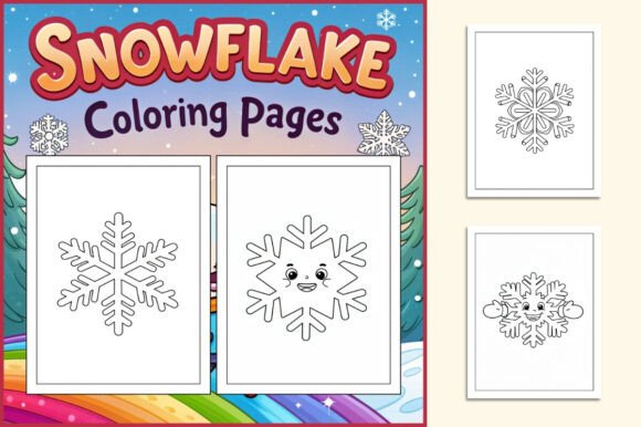 Snowflake Coloring Pages for Kids
