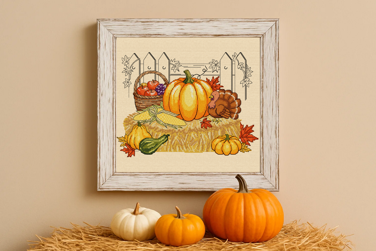 Thanksgiving Cross Stitch Pattern PDF