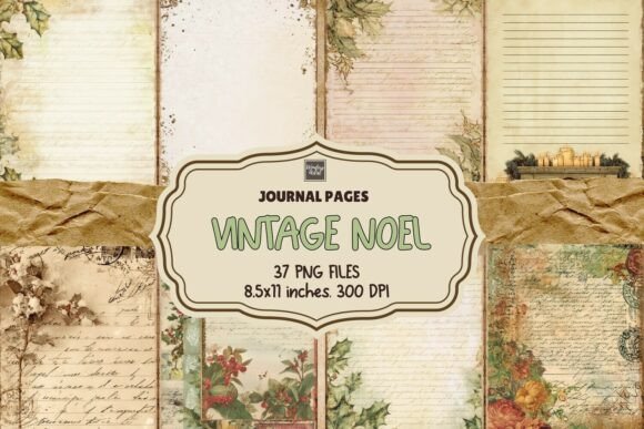 Vintage Noel Journal Pages