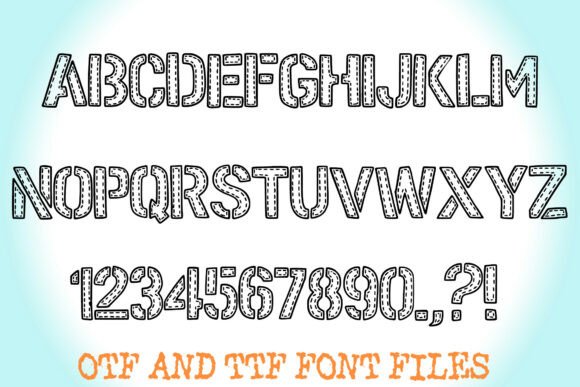 Army Stitch Patch Font - Preview 1