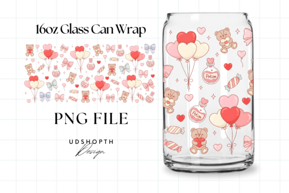 Rainbow Heart Can Glass Wrap SVG Graphic by UDShopTHDesign · Creative ...