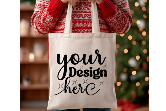 Christmas Tote Bag Mockup 66