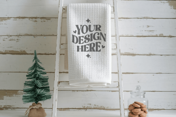Christmas Kitchen Towel Mockup