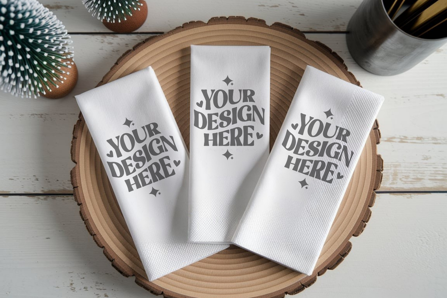 Christmas Kitchen Towel Mockup