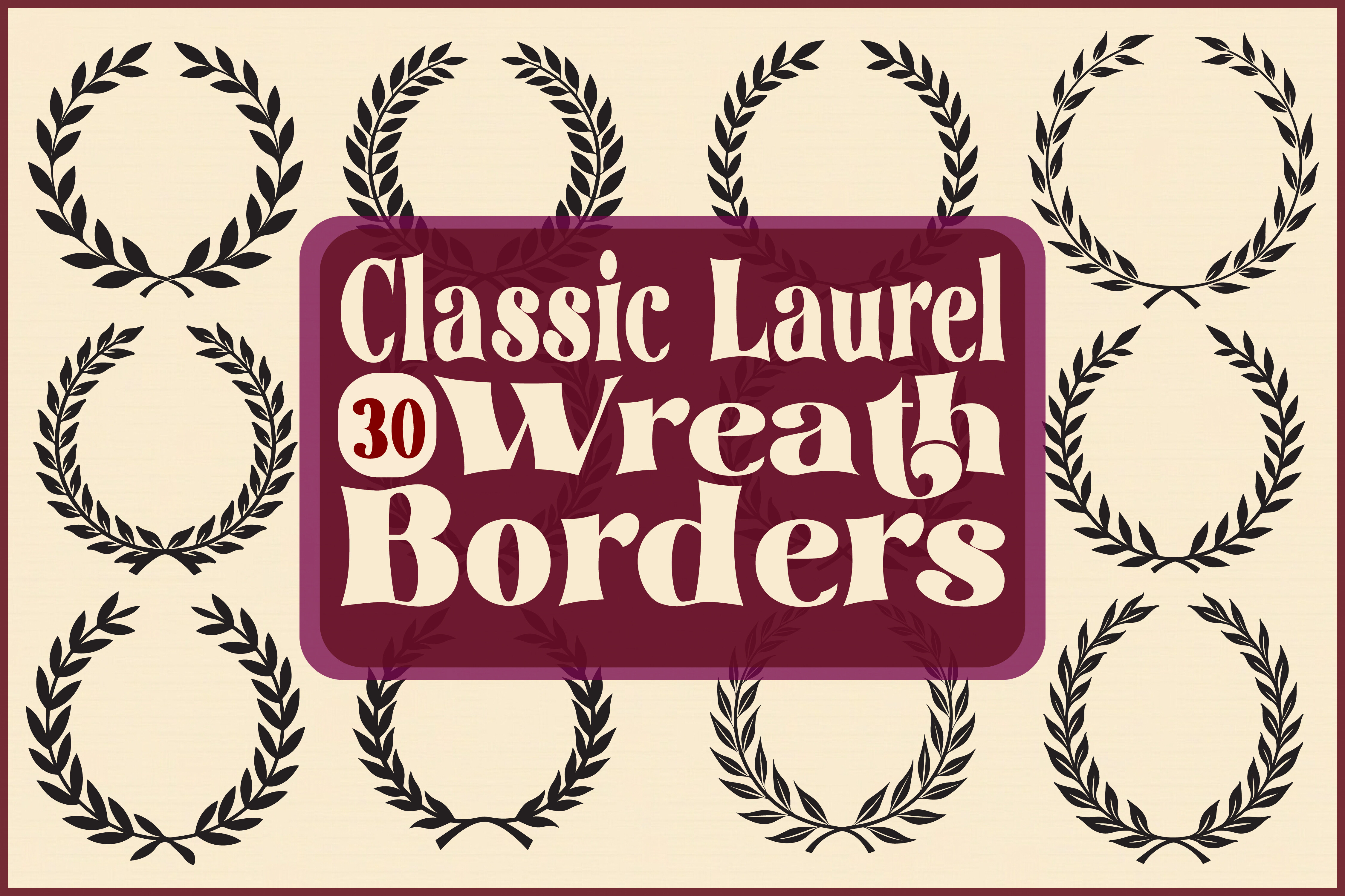 Classic Laurel Wreath Borders