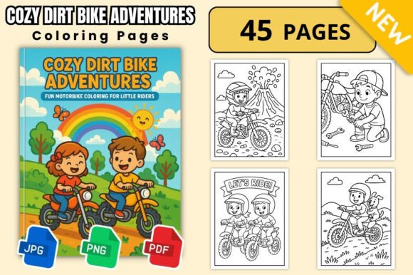 Cozy Dirt Bike Adventures Coloring Fun