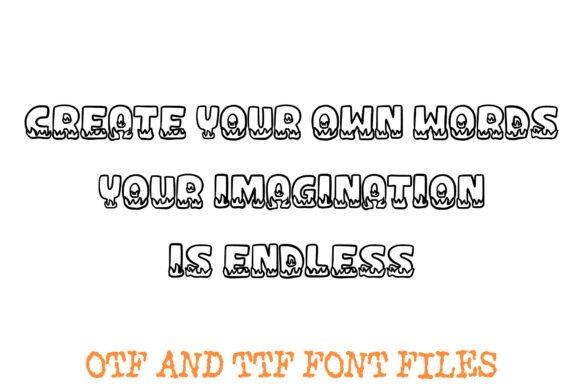 Flame Fire Cartoon Font - Preview 2