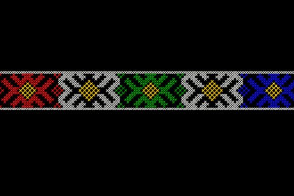 Folk Cross Stitch Border Embroidery