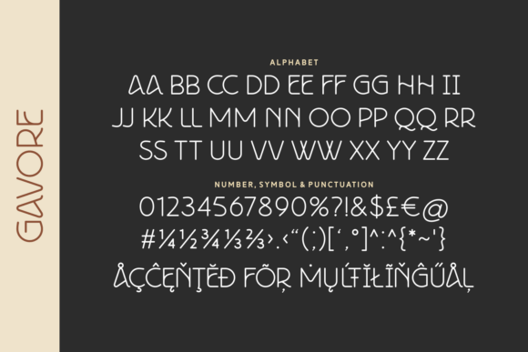 Gavore Font PNG with transparent background - Preview 4