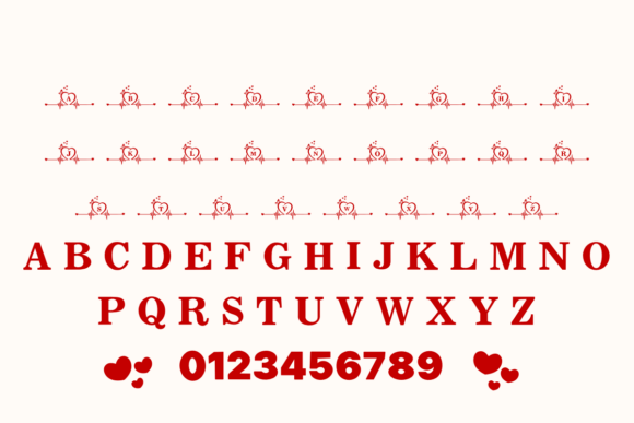 Heart Beat Valentine Font - Preview 1
