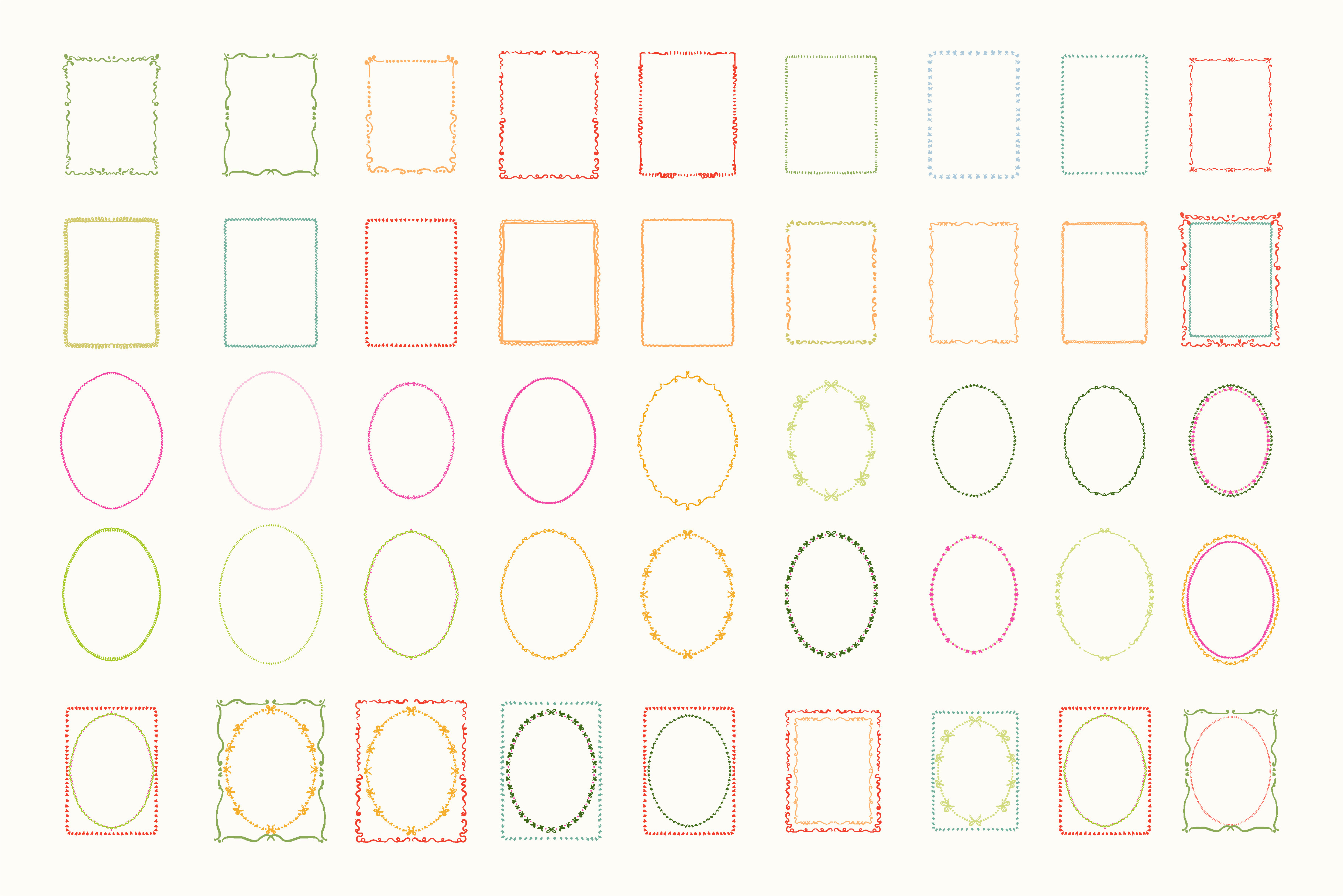 Hand-Drawn Decorative Frames and Borders