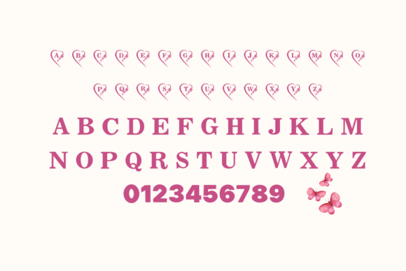 Heart Flower Monogram Font - Preview 1