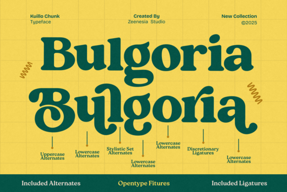 Kuillo Chunk Font PNG with transparent background - Preview 1