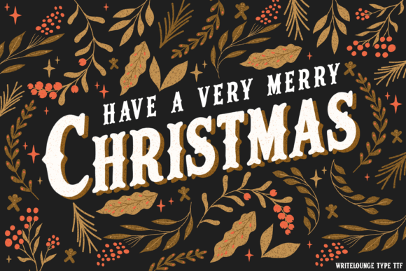 Merry Letters Font PNG with transparent background - Preview 2