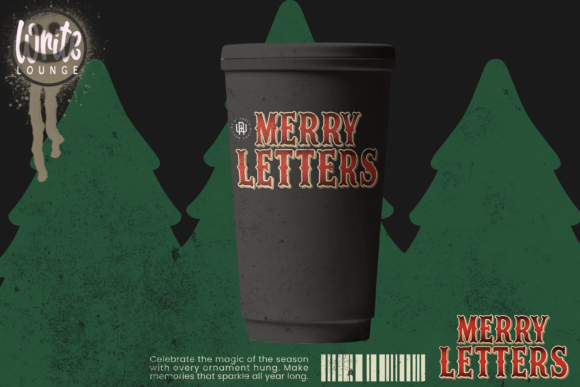 Merry Letters Font PNG with transparent background - Preview 4