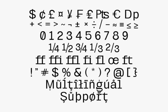 Miracle Mono Font PNG with transparent background - Preview 6