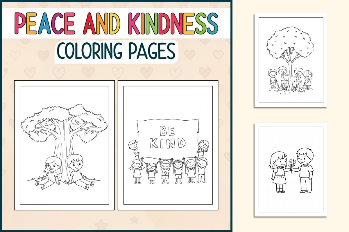 Peace and Kindness Coloring Pages