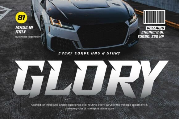 Racing Starter Font PNG with transparent background - Preview 6