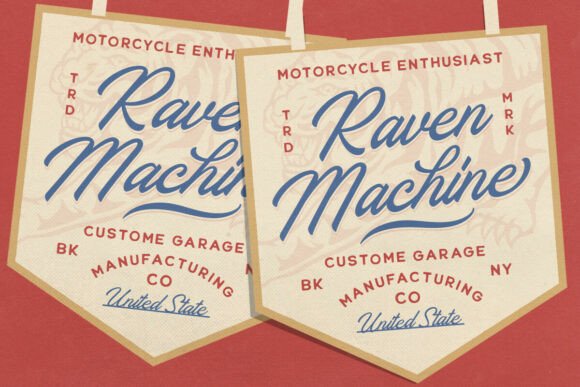 Rathern Vintage Script Font PNG with transparent background - Preview 2