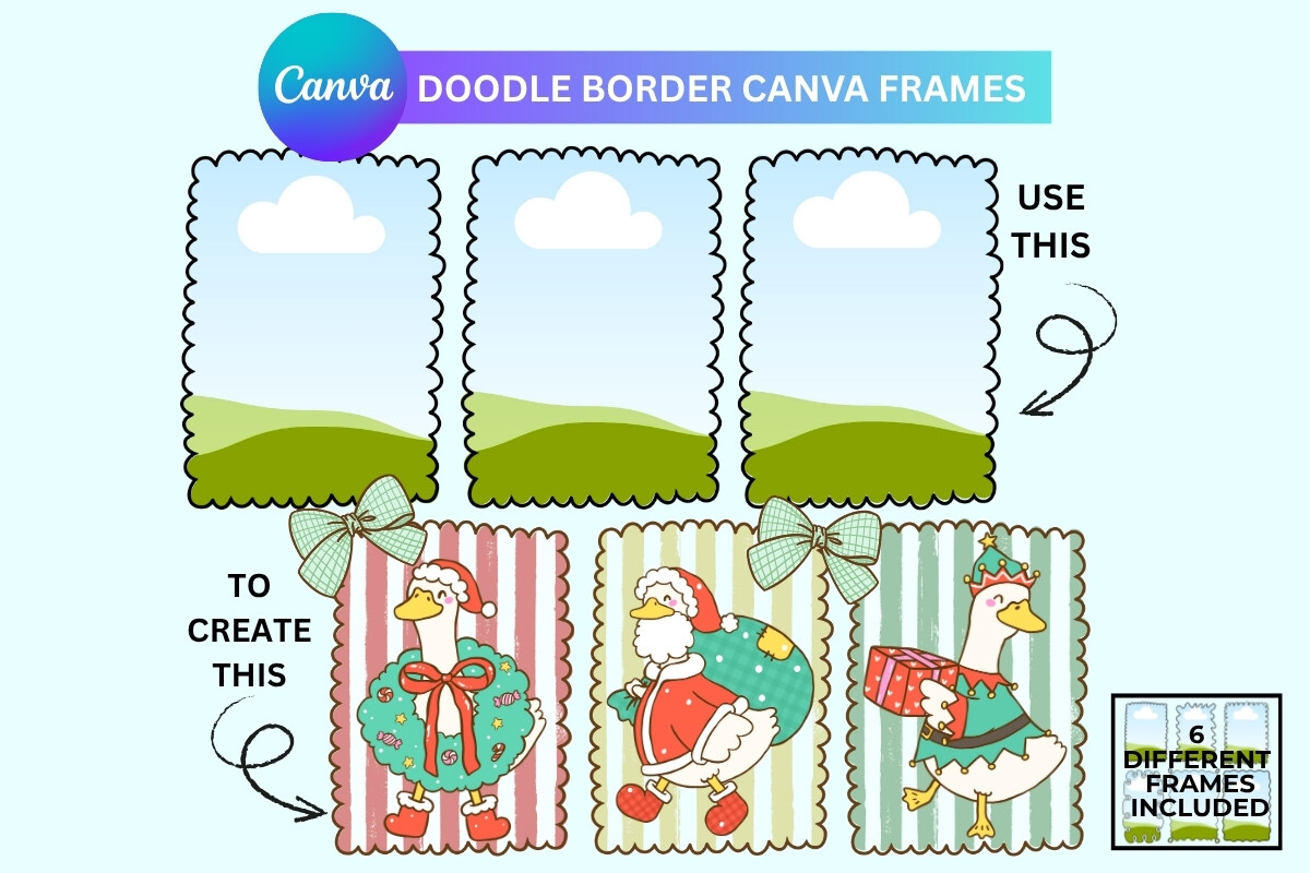 Rectangle Doodle Border Canva Frames