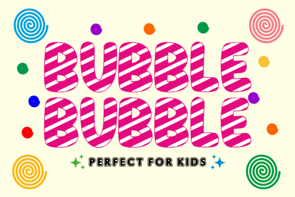Round Candy Font PNG with transparent background - Preview 1
