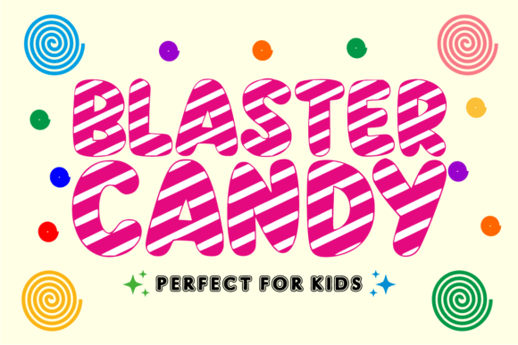 Round Candy Font PNG with transparent background - Preview 2