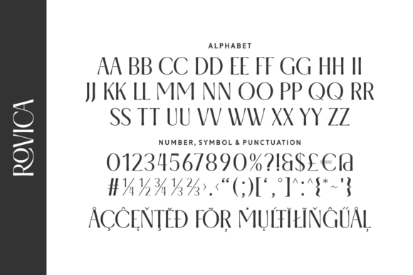 Rovica Font PNG with transparent background - Preview 3