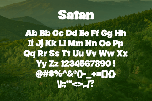 Satan Font font preview - 1